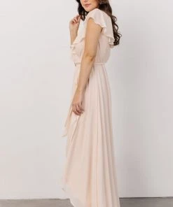 Soi Gaia Tulip Wrap Dress | Light Peach