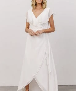 Soi Gaia Tulip Wrap Dress | Off White
