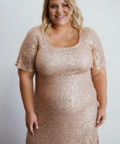 BB Custom Gatsby Sequin Gown | Rose Gold Dresses