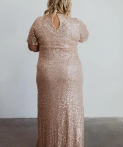 BB Custom Gatsby Sequin Gown | Rose Gold Dresses