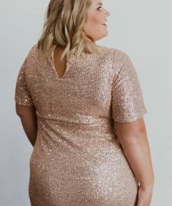 BB Custom Gatsby Sequin Gown | Rose Gold Dresses