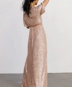 BB Custom Gatsby Sequin Gown | Rose Gold Dresses