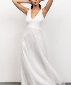 BB Custom Geneva Sparkle Gown | White