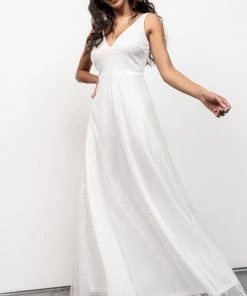 BB Custom Geneva Sparkle Gown | White