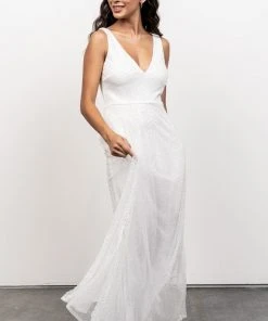 BB Custom Geneva Sparkle Gown | White