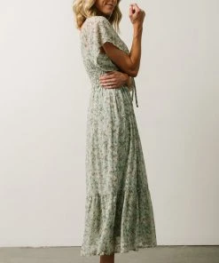 IL Gentry Midi Dress | Light Sage Floral