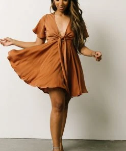 DD Dresses Gina Peek-a-Boo Mini Dress | Bronze