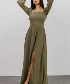 BB Custom Dresses Giselle Maxi Dress | Dusty Olive