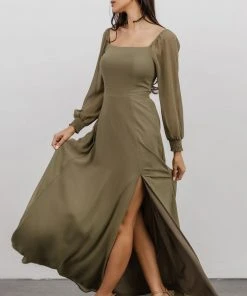 BB Custom Dresses Giselle Maxi Dress | Dusty Olive