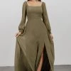 BB Custom Dresses Giselle Maxi Dress | Dusty Olive