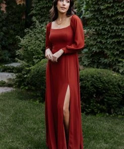 BB Custom Giselle Maxi Dress | Rust