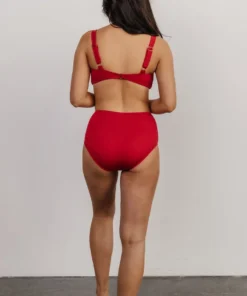 BJB Glamour High Waisted Bikini Bottom | Red