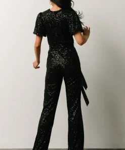 RR Shop By Style Glasgow Sequin Jumpsuit | Black