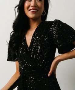 RR Shop By Style Glasgow Sequin Jumpsuit | Black