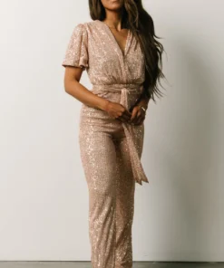 RR Shop By Style Glasgow Sequin Jumpsuit | Champagne 5 RR Shop By Style Glasgow Sequin Jumpsuit | Champagne