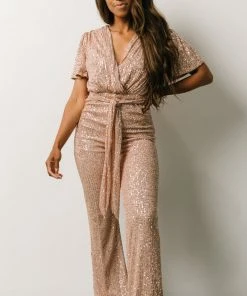 RR Shop By Style Glasgow Sequin Jumpsuit | Champagne