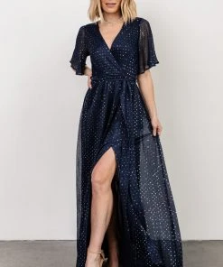 BB Custom Dresses Grace Sparkle Gown | Navy