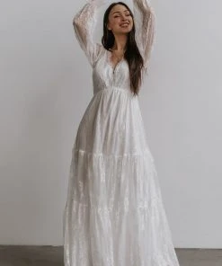BB Custom Dresses Gypsy Lace Maxi Dress | White