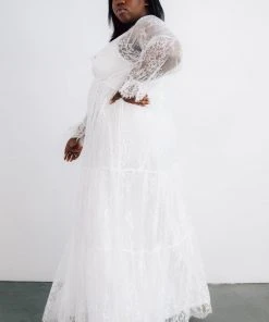 BB Custom Dresses Gypsy Lace Maxi Dress | White