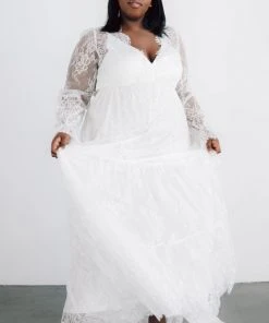 BB Custom Dresses Gypsy Lace Maxi Dress | White