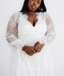 BB Custom Dresses Gypsy Lace Maxi Dress | White