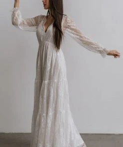 BB Custom Dresses Gypsy Lace Maxi Dress | White
