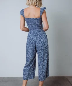 AK Hadley Smocked Jumpsuit | Navy