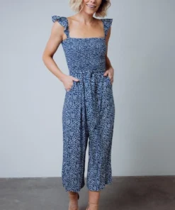 AK Hadley Smocked Jumpsuit | Navy
