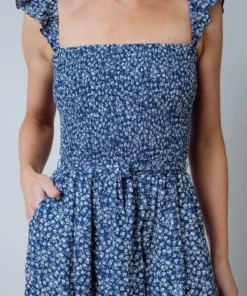 AK Hadley Smocked Jumpsuit | Navy