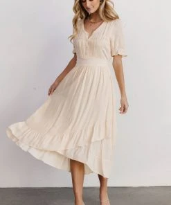 POL Dresses Hannah Midi Dress | Ivory