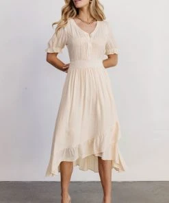 POL Dresses Hannah Midi Dress | Ivory