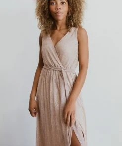 BB Custom Dresses Helen Tank Sparkle Gown | Champagne