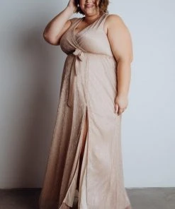 BB Custom Dresses Helen Tank Sparkle Gown | Champagne