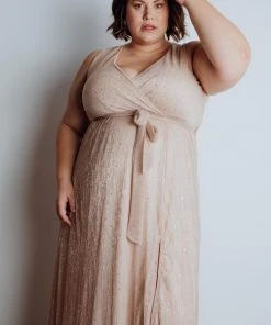 BB Custom Dresses Helen Tank Sparkle Gown | Champagne