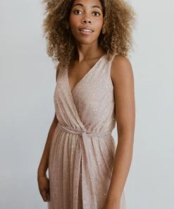 BB Custom Dresses Helen Tank Sparkle Gown | Champagne