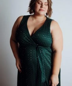 BB Custom Dresses Helen Tank Sparkle Gown | Emerald