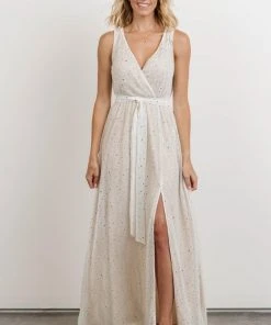 BB Custom Dresses Helen Tank Sparkle Gown | White