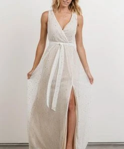 BB Custom Dresses Helen Tank Sparkle Gown | White