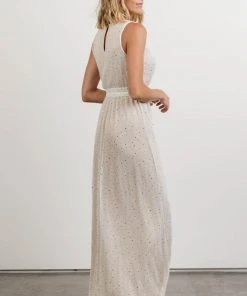 BB Custom Dresses Helen Tank Sparkle Gown | White