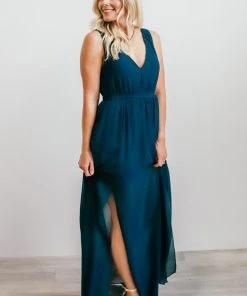 BB Custom Dresses Hera Maxi Dress | Peacock