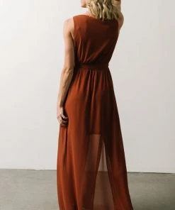 BB Custom Dresses Hera Maxi Dress | Rust