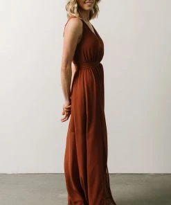 BB Custom Dresses Hera Maxi Dress | Rust