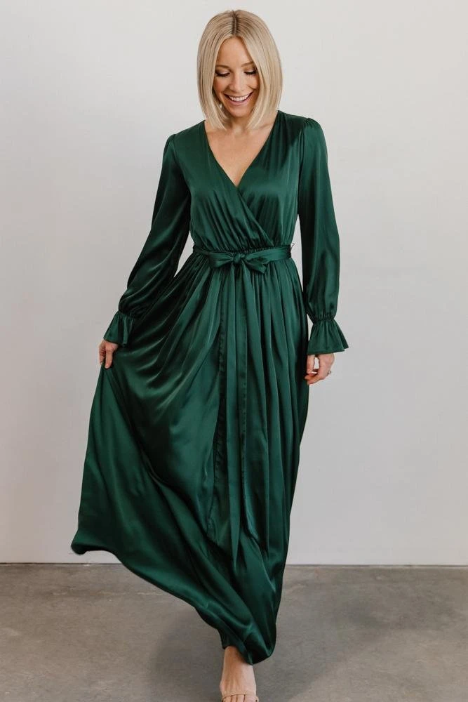 DD Holly Satin Maxi Dress | Dark Green Dresses 6 DD Holly Satin Maxi Dress | Dark Green Dresses