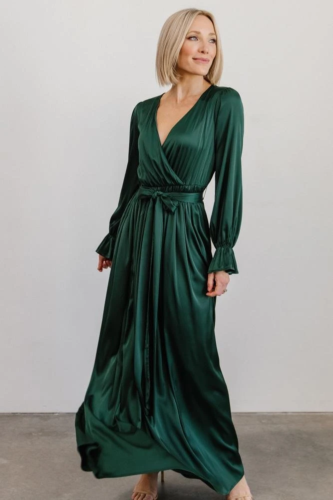 DD Holly Satin Maxi Dress | Dark Green Dresses 7 DD Holly Satin Maxi Dress | Dark Green Dresses