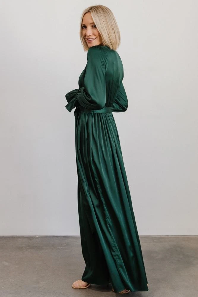 DD Holly Satin Maxi Dress | Dark Green Dresses 5 DD Holly Satin Maxi Dress | Dark Green Dresses