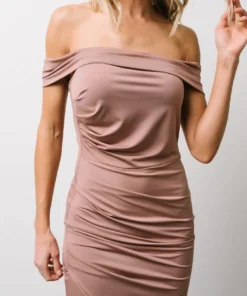 DD Zaire Off Shoulder Maxi Dress | Dusty Mauve Dresses