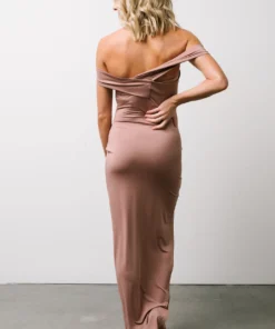 DD Zaire Off Shoulder Maxi Dress | Dusty Mauve Dresses