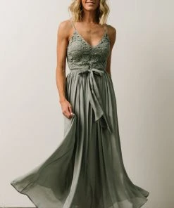 DD Imogene Lace Maxi Dress | Slate Grey Dresses