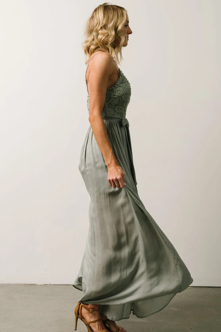 DD Imogene Lace Maxi Dress | Slate Grey Dresses 4 DD Imogene Lace Maxi Dress | Slate Grey Dresses