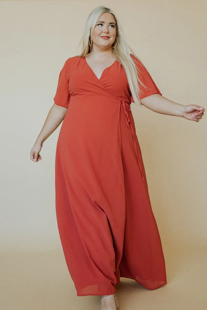 BB Custom Ivy Wrap Maxi Dress | Clay 18 BB Custom Ivy Wrap Maxi Dress | Clay